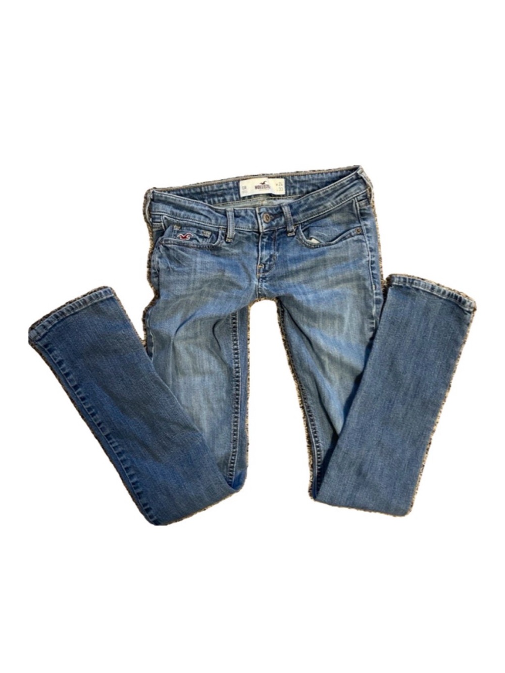 Hollister Women's Skinny Jeans in Faded Blue